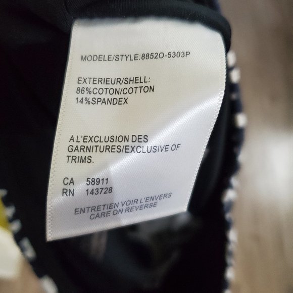 Tribal leggings, navy and white abstract animal print - Picture 3 of 6